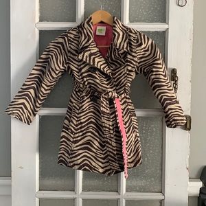 Crazy 8 Zebra Trench Coat Size 5/6